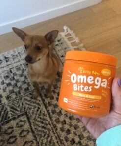 Zesty Paws Omega 3 Alaskan Fish Oil Chew Treats for Dogs - with AlaskOmega for EPA & DHA Fatty Acids - Hip & Joint Support + Skin & Coat Chicken Flavor (90 Soft Chews) 90 Count (Pack of 1) 42 71wbXBEpujL 2