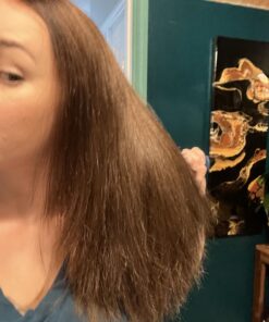 Enhanced Ceramic Hair Straightener Brush by MiroPure, 2-in-1 Ionic Straightening Brush with Anti-Scald Feature, Auto Temperature Lock & Auto-Off Function (Black) 53 71wbaNSmDUL