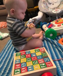 Melissa & Doug Classic ABC Wooden Block Cart Educational Toy With 30 1-Inch Solid ABC Wood Blocks For Toddlers Ages 2+ 28 71wblAkHNQL