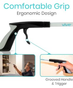 Vive Reacher Grabber 32" - Extra Long Mobility Aid - Rotating Hand, Heavy Duty Grip Arm - Reaching Assist Tool for Trash Pickup, Litter Picker, Garden Nabber, Disabled, Handicap Arm 1 16 71wbt2ShXL