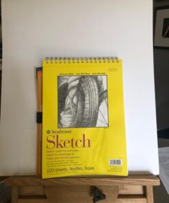 Strathmore 300 Series Sketch Paper Pad, Top Wire Bound, 9x12 inches, 100 Sheets (50lb/74g) - Artist Sketchbook for Adults and Students - Graphite, Charcoal, Pencil, Colored Pencil 15 71wc55fkSL