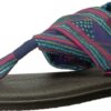 Sanuk Women's Yoga Sling 2 Print Vintage Sandal 5 Navy Multi Geo Stripes 10 71weGFloURL