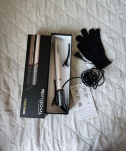 FURIDEN Professional Salon Quality Hair Straightener, Hair Straightener and Curler 2 in 1, Flat Iron Curling Iron in One, Fast Results | Long Lasting Gold 51 71wehWPc6OL