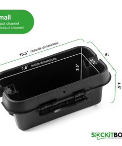 SockitBox – The Original Weatherproof Connection Box – Indoor & Outdoor Electrical Power Cord Enclosure for Timers, Extension Cables, Holiday Lights, Power Tools, Fountains & More – Size Small – Black 38 71wffPBMHzL 2