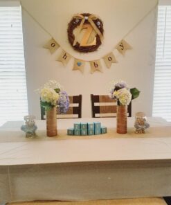 Oh Boy Burlap Banner - Baby Shower Decorations For Boy - Gender Reveal Party 22 71wg0ovsmbL