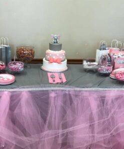 Craft And Party, Light Pink Fabric Tulle Roll 54 Inch by 40 Yards (120 ft) Fabric Tulle Bolt for DIY Tutu Skirt, Wedding and Decoration (Light Pink) 54" x 40 yards 35 71wgECXryWL