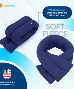 SunnyBay Microwave Heating Pad for Neck and Shoulders, Versatile Bean Bag Moist Heat Pillow, Microwavable Neck Wrap Warmer and Cool Pack for Deep Pain Relief, Weighted Hot or Cold Therapy (Navy Blue) 11 71wgHtFMvmL