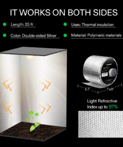 VIVOSUN Double Bubble Reflective Foil Insulation, 6 inch x 25 Ft Insulated Pipe Wrap, 10mm Size Bubble Film, Pipe Insulation Wrap Duct wrap for Weatherproof Attics, Windows, Garages 1 22 71wgSbzl8vL