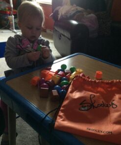 Skoolzy Primary Lacing Beads with String & Pipe Cleaners 46 pc Lacing Beads (41 pc) 41 71wh3 BS3dL