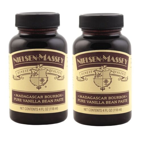 Nielsen-Massey Madagascar Bourbon Pure Vanilla Bean Paste for Baking and Cooking, 4 Ounce Bottle (2 Pack) 4 Fl Oz (Pack of 2)