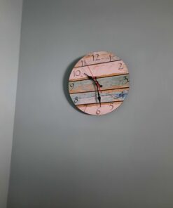 Grazing 12 Inch Wood Wall Clocks Silent Non Ticking Battery Operated,Rustic Decorative Coastal Farmhouse Clock for Bathroom Kitchen Bedroom Living Room Sky Blue 12inch 35 71whtXL fL