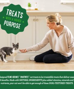 FELINE GREENIES SMARTBITES Skin & Fur Crunchy and Soft Natural Cat Treats, Chicken Flavor, 2.1 oz. Pack 2.1 Ounce (Pack of 1) 29 71wi5k2sHeL 3