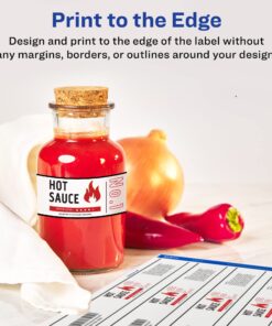 Avery Printable Blank Wraparound Rectangle Labels, 1.25" x 9.75", Matte White, 40 Customizable Labels (22845) 28 71wiQR0BNwL