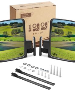 10L0L Golf Cart Mirror, No-drilling Side Rear View Mirror Fits EZGO Club Car Yamaha Golf Cart and Others Drilling Required Black 35 71wisl7zVlL
