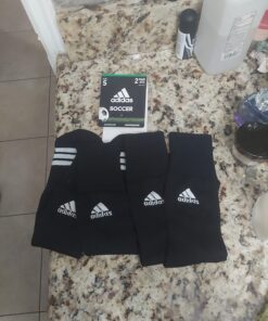 adidas Rivalry Soccer Socks (2-Pair) Small Black/White 24 71wj0vFLr5L