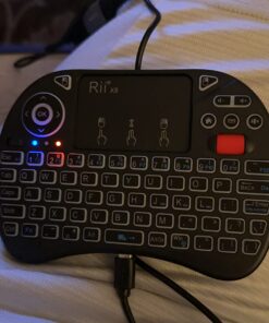 Mini Keyboard,Rii X8 Portable 2.4GHz Mini Wireless Keyboard Controller with Touchpad Mouse Combo,8 Colors RGB Backlit,Rechargeable Li-ion Battery for Google Android TV Box, PS3, PC, Pad,Nvidia Shield 47 71wl6zTdAL