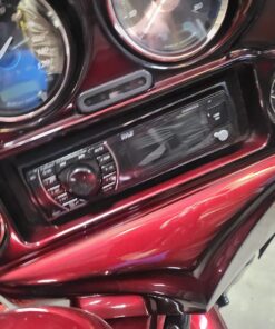 Pyle Bluetooth Marine Receiver Stereo - 12v Single DIN Style Boat In dash Radio Receiver System with Digital LCD, RCA, MP3, USB, SD, AM FM Radio - Remote Control, Wiring Harness - PLRMR27BTB (Black) 16 71wlOK8CCIL