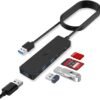 USB Hub 3.0 Splitter, TSUPY USB 3.0 Hub Multi USB Adapter Port Expander with 4ft Cable, SD/TF Card Reader & 3 USB 3.0 Ports Compatible for PC, Laptops, Surface Pro, MacBook, iMac Pro 4 FT 33 71wlj4BZZrL