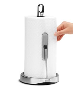 simplehuman Tension Arm Standing Paper Towel Holder, Brushed Stainless Steel Discontinued 15 71wm s09MVS