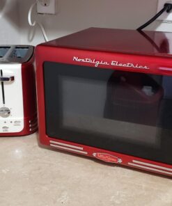 Nostalgia New and Improved Wide 2-Slice Toaster Perfect For Bread, English Muffins, Bagels, 5 Browning Levels, With Crumb Tray & Cord Storage, Retro Red 33 71wmhOjl0qL