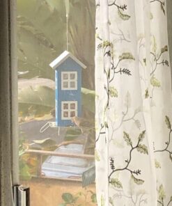 Sherwoodbase Ridge - Wild Bird House Feeder, Weatherproof Design for Easy Cleaning & Refills, Comes with Hook to Hang on Tree, Poles in Backyard Garden, Patio; Gift idea for Parents (Blue) 36 71wmy52PeYL