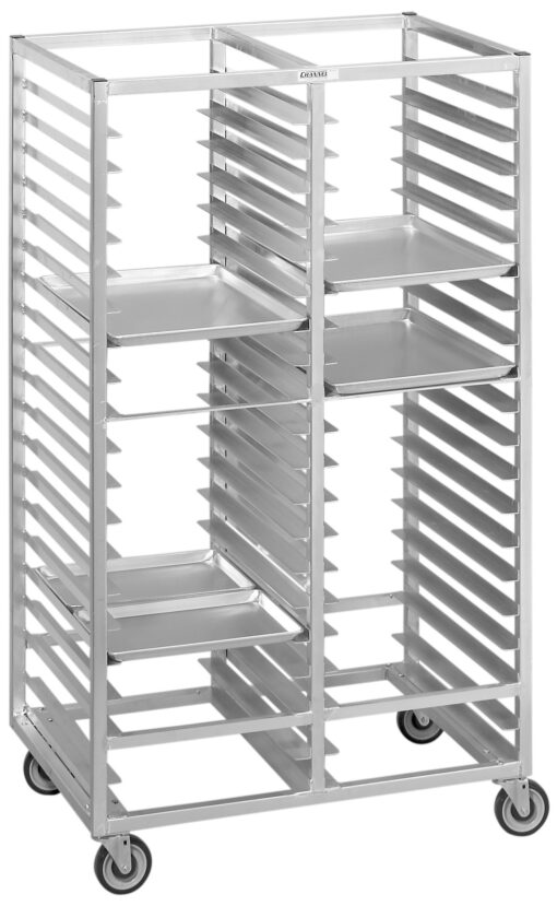 Channel Manufacturing 423A 24 Pan Bottom Load Double Aluminum Bun / Sheet Pan Rack - Assembled