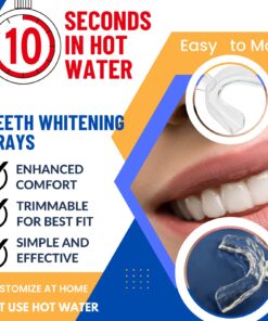 Teeth Whitening Trays 4 Pcs with 2 Travel Storage Cases BPA Free Moldable Trimmable Thin Mouth Trays Dental Tooth Whitener Bleaching Trays 17 71wnzpBUe6L