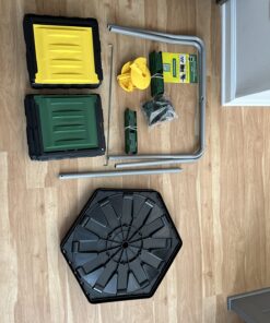 Dual Chamber Compost Tumbler – Easy-Turn, Fast-Working System – All-Season, Heavy-Duty, High Volume Composter with 2 Sliding Doors - (2 – 18.5gallon /70 Liter) 39 71wp96GTiWL