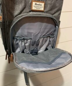 RUVALINO Diaper Bag Backpack, Multifunction Travel Back Pack Maternity Baby Changing Bags, Large Capacity, Waterproof and Stylish, Gray 49 71wpC 1go8L