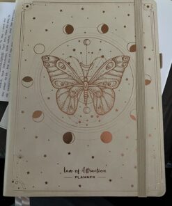 Law of Attraction Planner - Undated Deluxe Weekly, Monthly Planner, a 12 Month Journey to Increase Productivity & Happiness - Life Organizer, Gratitude Journal, and Stickers B5 Size Vanilla Butterfly Moon 41 71wpujistHL 1