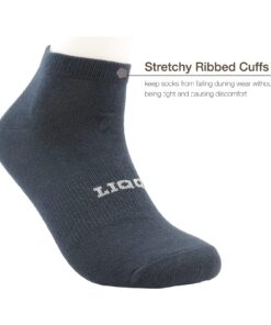 LIQQY Unisex Women's Comfort Low Cut Ankle Quarter Socks with Arch Support 6 Pack Large Navy Blue 8 71wrDLqfOtL