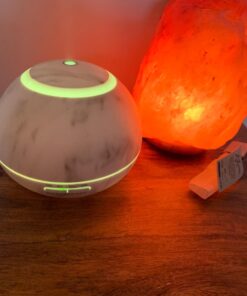 HATHASPACE Marble Essential Oil Aroma Diffuser, 350ml Aromatherapy Fragrance Diffuser & Ultrasonic Cool Mist Room Humidifier, 24+ Hour Capacity, 7-Color Mood Light, Intermittent Mode, BPA-Free (White) White 31 71wrgj1uSlL