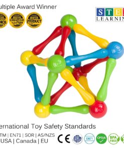 Goobi Juniors 40 Piece Magnetic Building Sticks and Balls Rods Toy Magnet Blocks Montessori Preschool Daycare Construction STEM Educational 3D Stacking Toys for 1 2 3 Year Old Toddlers Kids Boys Girls 10 71wsJg5sw9L