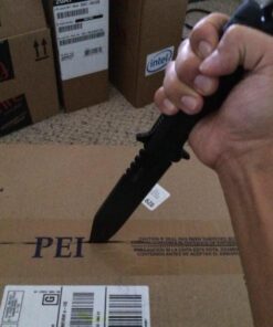 MTECH USA MT-086 Fixed Blade Hunting Knife, Black Straight Edge Blade, Black Handle, 12-1/4-Inch Overall, Black Blade 50 71wtyehPnL