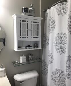 Organize It All Wall Mounting Glass Shelf with Nickle Finish and Rail 38 71wuoo5uRaL