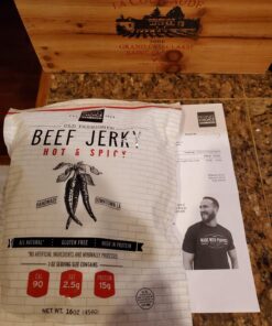 People's Choice Beef Jerky - Old Fashioned - Hot & Spicy - Healthy, Sugar Free, Zero Carb, Gluten Free, Keto Friendly, High Protein Meat Snack - Dry Texture - 1 Pound, 16 oz - 1 Bag 1.00 Pound (Pack of 1) 41 71wuvsnQISL