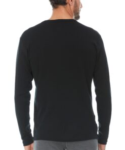 Minus33 Chocorua Men's Midweight Crew Shirts - 100% Merino Wool - Long Sleeve Thermal Base Layer - Big and Tall Options X-Small Black 5 71wuxZghYML