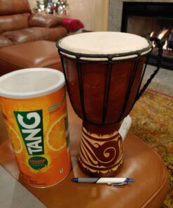 Deco 79 Wood Djembe Sculpture, 7" x 7" x 12", Brown 7" x 7" x 12" 33 71wvBEyV29L