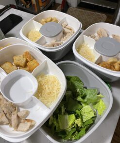 Bentgo® All-in-One Salad Container - Large Salad Bowl, Bento Box Tray, Leak-Proof Sauce Container, Airtight Lid, & Fork for Healthy Adult Lunches; BPA-Free & Dishwasher/Microwave Safe (Gray) Gray 50 71wvaWKIj1L