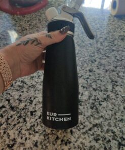 Professional Aluminum Whipped Cream Dispenser - Leak-Free Whip Cream Maker Canister with 3 Decorating Nozzles & Cleaning Brush - 1-Pint / 500 mL Cream Whipper - N2O Chargers (Not Included) 2 27 71wxKt2uDbL 1