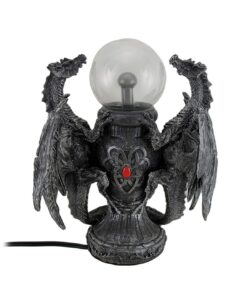 Zeckos Guardians of The Mystic Urn: Twin Dragon Resin Statue with Touch-Activated Plasma Ball - Gothic Decor Accent - Great Bedroom or Dorm Accent - 12 Inches High 7 71wxlIx9yL