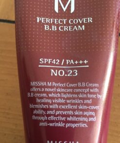 MISSHA M Perfect BB Cream No.23 Natural Beige for Light with Neutral Skin Tone SPF 42 PA +++ 1.69 Fl Oz - Tinted Moisturizer for face with SPF 1.69 Fl Oz (Pack of 1) No.23 (Natural Beige) 52 71wxt6WFWtL