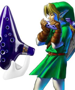 Alternative view of Ohuhu Zelda Ocarina with Song Book (Songs From the Legend of Zelda), 12 Hole Alto C Zelda Ocarinas Play by Link Triforce Gift for Zelda Fans with Display Stand Protective Bag Blue