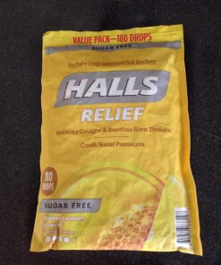 HALLS Relief Honey Lemon Sugar Free Cough Drops, Value Pack, 180 Drops 180 Count (Pack of 1) 59 71wyzoEa2oL