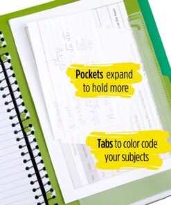Five Star Advance Spiral Notebook, 2 Subject, College Ruled Paper, 100 Sheets, 9-1/2" x 6", Blue (73162) 11 71wzpvVLJAL