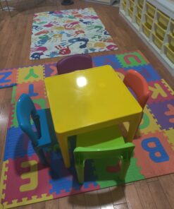 Humble Crew Kids Plastic 4 Set, Yellow Table/Vibrant Chairs 41 71x0Iy7jzqL