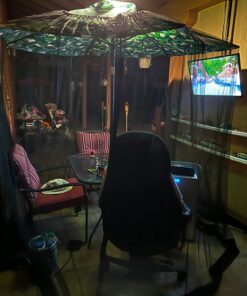 Best Choice Products 9ft Adjustable Mosquito Net for Umbrellas 7.5-11ft, Bug Screen Patio Umbrella Accessory for Outdoor Market Offset Cantilever w/Polyester Mesh Net, Zipper Door, Fillable Base 36 71x0zmIM cL