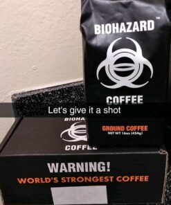 Biohazard Ground Coffee, The World's Strongest Coffee 928 mg Caffeine (16 oz) 1 Pound (Pack of 1) 25 71x1JtBf4KL