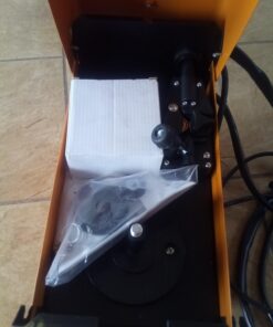 Goplus 110V MIG 130 Welder Flux Core Welding Machine, No Gas Welding Machine with Electrode Holder Face Shield (Orange) 68 71x3McncZLL