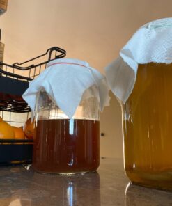 2 Pack ~ Wide Mouth 1 Gallon Clear Glass Jar - White Lid with Liner Seal for Fermenting Kombucha/Kefir, and Storing Food - USDA Approved, Dishwasher Safe 19 71x3YOebgQL